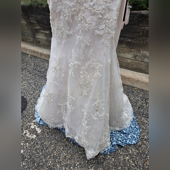 David Tutera For Mon Cherie Isla Wedding Dress - Size 14 A-Line Strapless Beaded - Picture 14 of 16